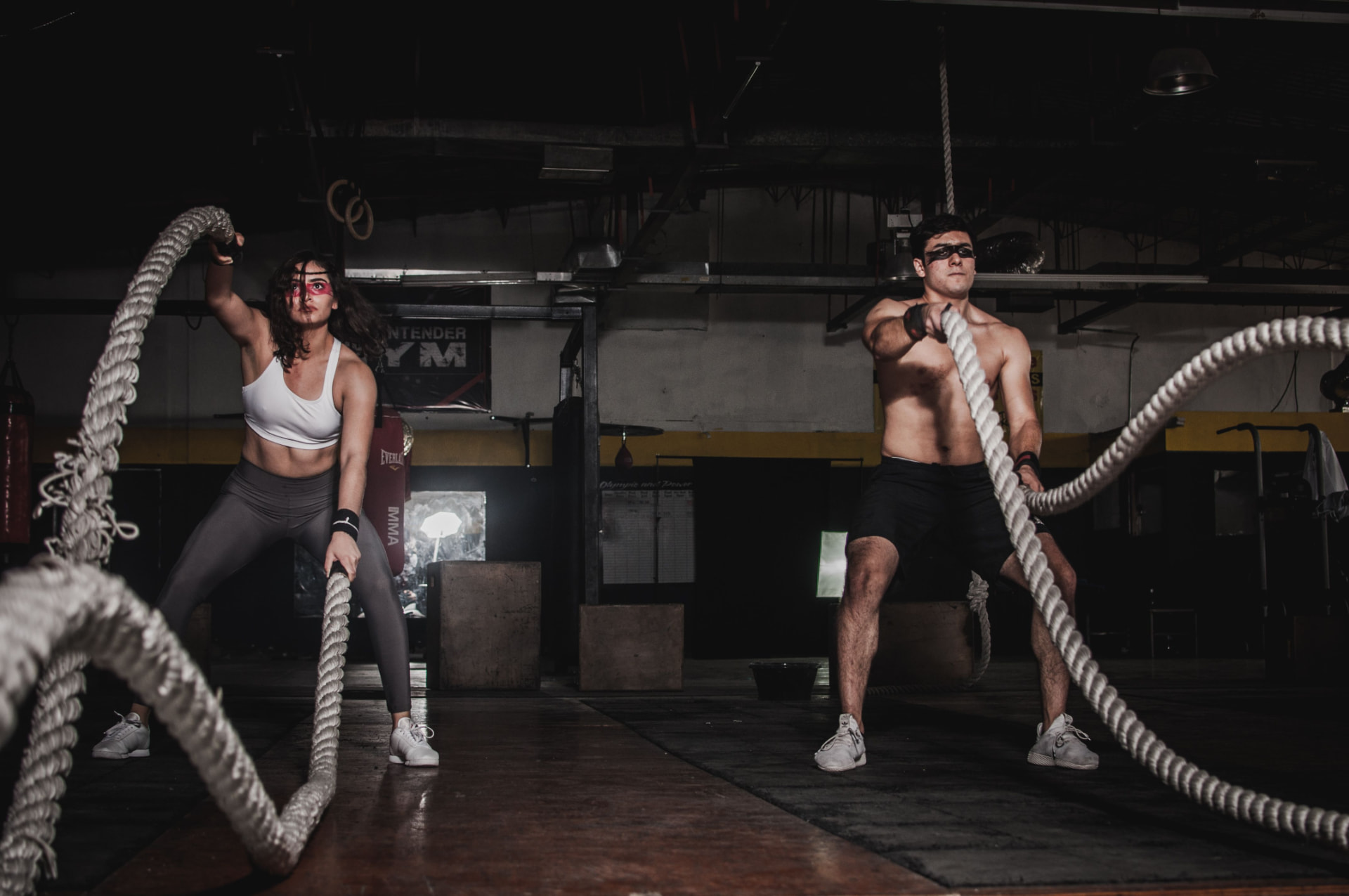 Fitness equipment inside a studio